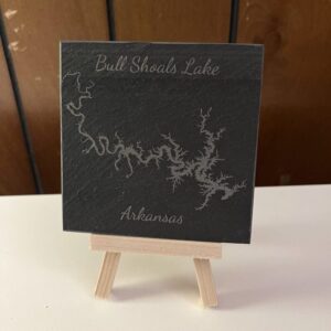 Bull Shoals Lake, Arkansas - Laser Engraved Slate Coaster - Wholesale Set of 4