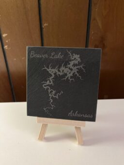 Arkansas Lake Laser Engraved Slate Coasters - Wholesale Set of 4 - Multiple Choice