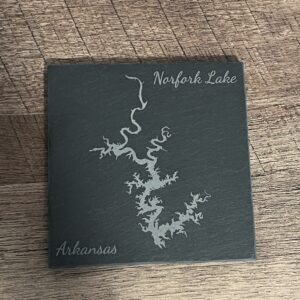 Arkansas Lake Laser Engraved Slate Coasters - Wholesale Set of 4 - Multiple Choice - Image 3