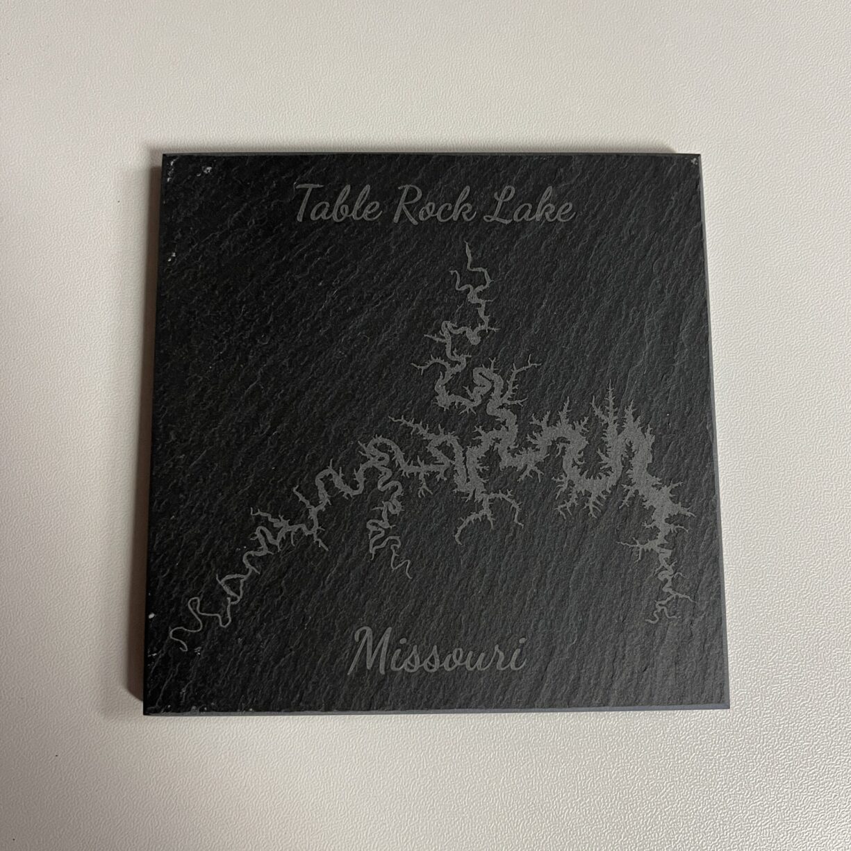 Table Rock Lake, Missouri - Laser Engraved Slate Coasters Set of 4 - Image 1