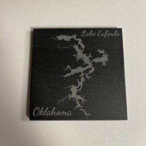 Lake Eufaula, Oklahoma Laser Engraved Slate Coasters Set of 4 - Image 1